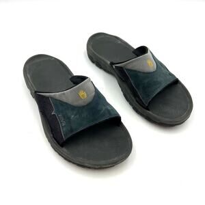 Teva Katavi Slides 4145 Blue Suede Lug Soles